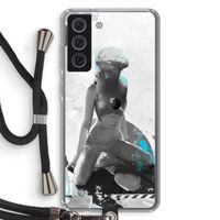 I will not feel a thing: Samsung Galaxy S21 FE Transparant Hoesje met koord