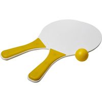 Actief speelgoed tennis/beachball setje geel/wit - Beachballsets