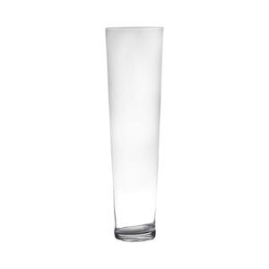 Bloemenvaas - Transparant - home-basics - conische vaas - glas - 70 x 19 cm