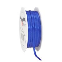 1x Luxe blauwe satijnen lint rollen 0,3 cm x 50 meter cadeaulint verpakkingsmateriaal   -