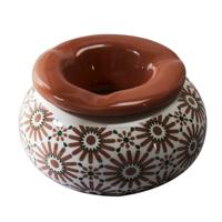 Storm Asbak Classic African - Kunststeen - D10 x H6 cm - print terracotta - voor binnen/balkon/serre