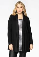 Yoek Vest-blouse PIED DE POULE | Zwart | Maat 54/56