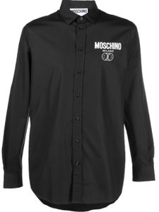 Moschino chemise à logo imprimé - Noir