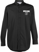 Moschino chemise à logo imprimé - Noir
