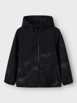 Name it winter softshell jas jongens - zwart - NkmAlf