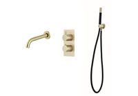 Saniclear Brass Pro inbouw badkraan geborsteld messing / mat goud