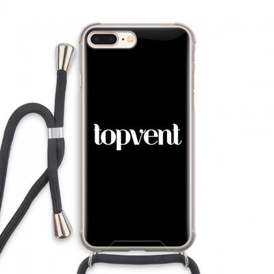 Topvent Zwart: iPhone 8 Plus Transparant Hoesje met koord