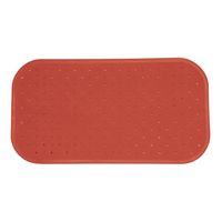 Douche/bad anti-slip mat badkamer - rubber - terracotta - 36 x 65 cm - rechthoek