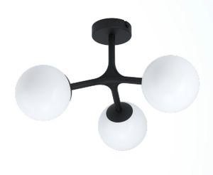 EGLO plafondlamp 3-lichts Maragall - zwart/wit - Leen Bakker