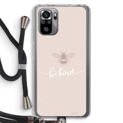 Be(e) kind: Xiaomi Redmi Note 10S Transparant Hoesje met koord