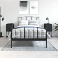 Nachtkastjes 2 st 32x42x70 cm bewerkt hout zwart