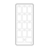 Vaessen Creative • sticker 10x23cm 10pcs zilver labels