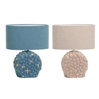 Bureaulamp DKD Home Decor Blauw Gouden Bruin Stof Polyester Keramiek 220 V 50 W (24 x 15 x 34 cm) (2 Stuks)