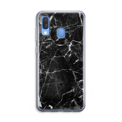 Zwart Marmer 2: Samsung Galaxy A40 Transparant Hoesje