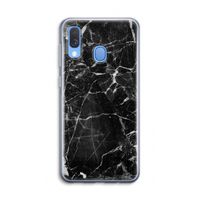 Zwart Marmer 2: Samsung Galaxy A40 Transparant Hoesje