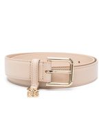 Dolce & Gabbana ceinture en cuir à breloque logo - Tons neutres