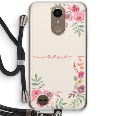 Rozen: LG K10 (2017) Transparant Hoesje met koord