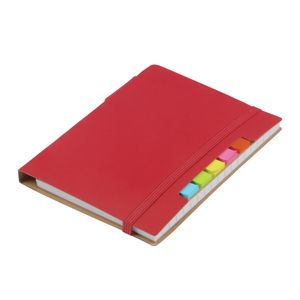 Pakket van 1x stuks schoolschriften/notitieboeken A6 gelinieerd rood