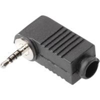 BKL Electronic 1107016 Jackplug 2.5 mm Stekker, haaks Aantal polen: 4 Stereo Zwart 1 stuk(s)