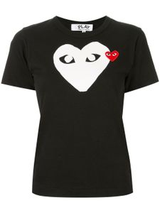 Comme Des Garçons Play t-shirt imprimé à patch logo - Noir