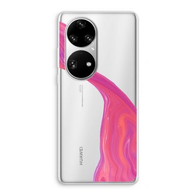 Paarse stroom: Huawei P50 Pro Transparant Hoesje