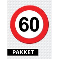 60 jarige verkeerbord decoratie pakket