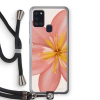 Pink Ellila Flower: Samsung Galaxy A21s Transparant Hoesje met koord