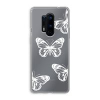 White butterfly: OnePlus 8 Pro Transparant Hoesje