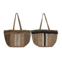 Handtas Dames DKD Home Decor Bruin Crème 50 x 23 x 33 cm (2 Stuks)