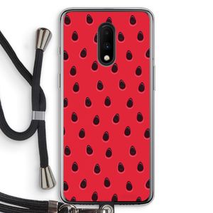 Watermelon: OnePlus 7 Transparant Hoesje met koord