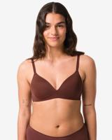 HEMA Voorgevormde bh zonder beugel donkerbruin (donkerbruin)