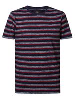 Petrol Industries Heren Striped Tee Blauw - M - thumbnail