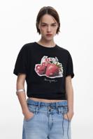 T-shirt met fruitlogo - BLACK - XL