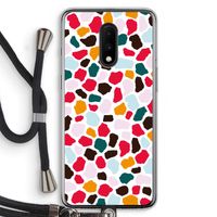 Colored Giraffe: OnePlus 7 Transparant Hoesje met koord