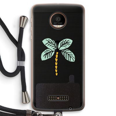 Palmboom: Motorola Moto Z Force Transparant Hoesje met koord