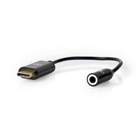 Nedis CCBW65950BK015 audio kabel 0,15 m 3.5mm USB Type-C Zwart - thumbnail