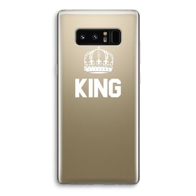 King zwart: Samsung Galaxy Note 8 Transparant Hoesje