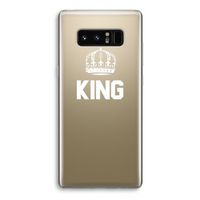 King zwart: Samsung Galaxy Note 8 Transparant Hoesje