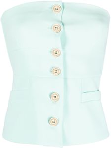 PINKO haut bustier à boutonnière - Vert