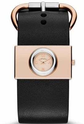 Horlogeband Marc by Marc Jacobs MBM1406 Onderliggend Leder Zwart 30mm