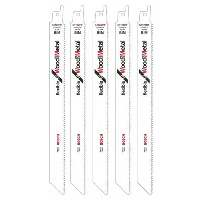 Bosch Accessoires Reciprozaagblad S1122HF Flexible for Wood and Metal 5st - 2608656021