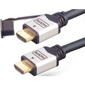 e+p HDMI 401/1 LOSE HDMI kabel 1 m HDMI Type A (Standaard) Zwart, Zilver