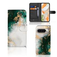 Bookcase voor Google Pixel 9 | 9 Pro Marmer Groen