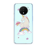 Regenboog eenhoorn: OnePlus 7T Transparant Hoesje