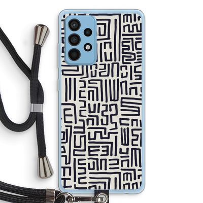 Moroccan Print: Samsung Galaxy A52 Transparant Hoesje met koord