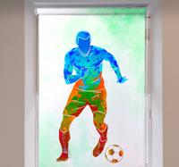Rolgordijnen voetbal Aquarel speler