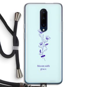 Bloom with grace: OnePlus 7 Pro Transparant Hoesje met koord
