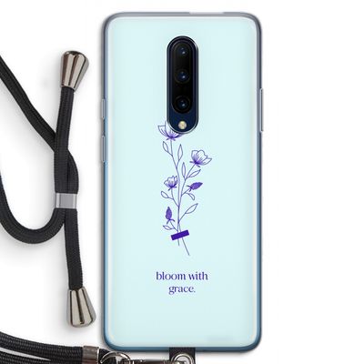 Bloom with grace: OnePlus 7 Pro Transparant Hoesje met koord