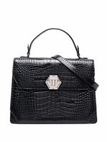 Philipp Plein sac à main à logo embossé - Noir