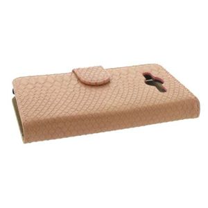 Samsung Galaxy Core 2 Bookstyle Case Snake Design Roze